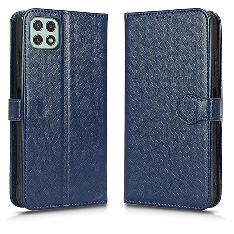 Coque Portefeuille Livre Cuir Etui Clapet C01X pour Samsung Galaxy A22 5G Bleu