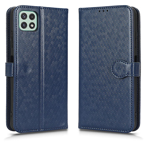 Coque Portefeuille Livre Cuir Etui Clapet C01X pour Samsung Galaxy A22s 5G Bleu