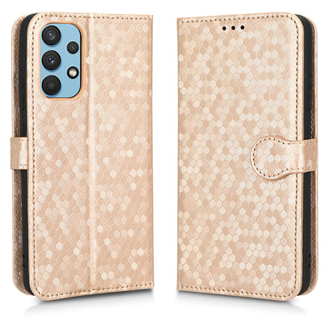 Coque Portefeuille Livre Cuir Etui Clapet C01X pour Samsung Galaxy A32 4G Or