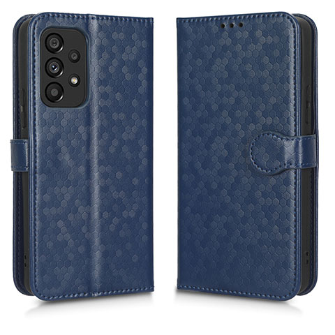 Coque Portefeuille Livre Cuir Etui Clapet C01X pour Samsung Galaxy A53 5G Bleu