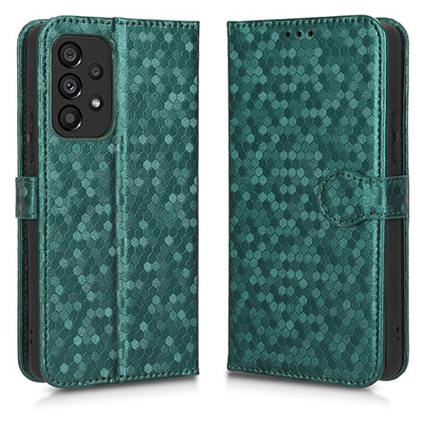 Coque Portefeuille Livre Cuir Etui Clapet C01X pour Samsung Galaxy A53 5G Vert