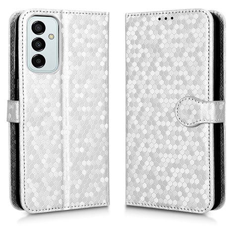 Coque Portefeuille Livre Cuir Etui Clapet C01X pour Samsung Galaxy M23 5G Argent