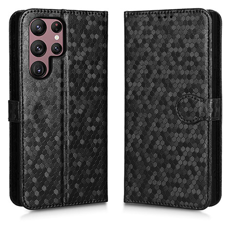 Coque Portefeuille Livre Cuir Etui Clapet C01X pour Samsung Galaxy S24 Ultra 5G Noir