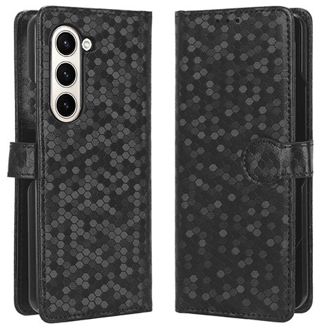 Coque Portefeuille Livre Cuir Etui Clapet C01X pour Samsung Galaxy Z Fold5 5G Noir