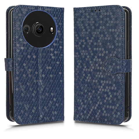 Coque Portefeuille Livre Cuir Etui Clapet C01X pour Sharp Aquos R8s Pro Bleu