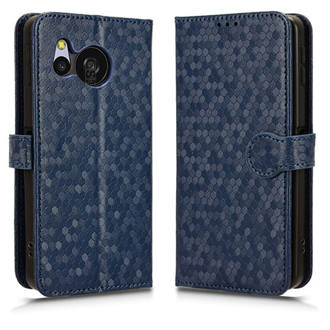 Coque Portefeuille Livre Cuir Etui Clapet C01X pour Sharp Aquos Sense8 Bleu