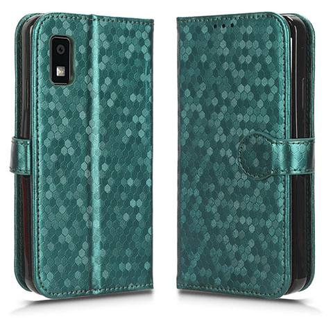 Coque Portefeuille Livre Cuir Etui Clapet C01X pour Sharp Aquos wish3 Vert