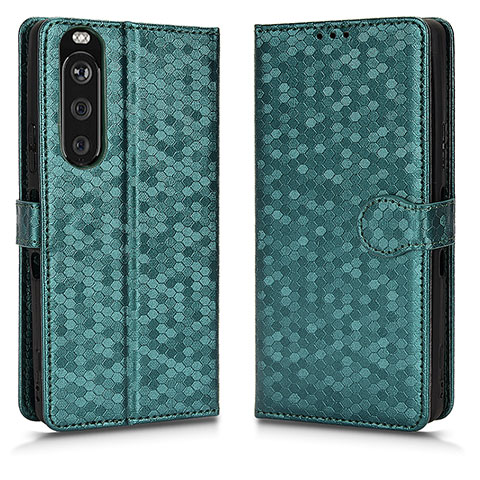 Coque Portefeuille Livre Cuir Etui Clapet C01X pour Sony Xperia 1 III Vert