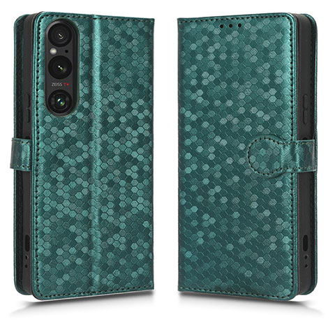 Coque Portefeuille Livre Cuir Etui Clapet C01X pour Sony Xperia 1 V Vert