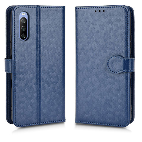 Coque Portefeuille Livre Cuir Etui Clapet C01X pour Sony Xperia 10 III Lite Bleu