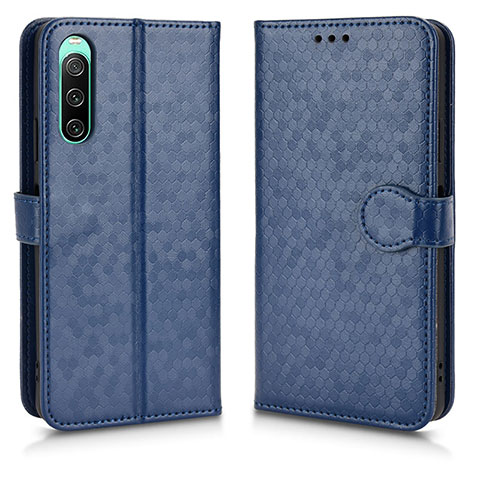 Coque Portefeuille Livre Cuir Etui Clapet C01X pour Sony Xperia 10 IV Bleu