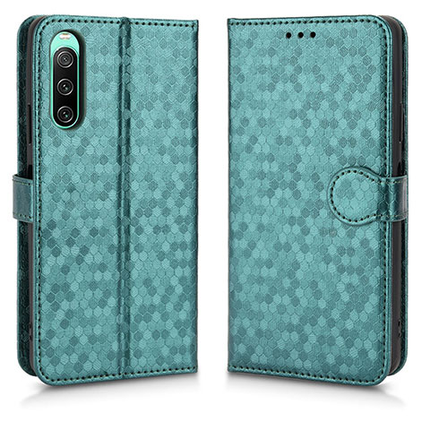 Coque Portefeuille Livre Cuir Etui Clapet C01X pour Sony Xperia 10 IV SO-52C Vert