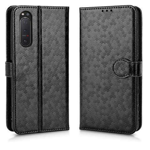 Coque Portefeuille Livre Cuir Etui Clapet C01X pour Sony Xperia 5 II Noir