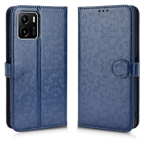 Coque Portefeuille Livre Cuir Etui Clapet C01X pour Vivo iQOO U5x Bleu