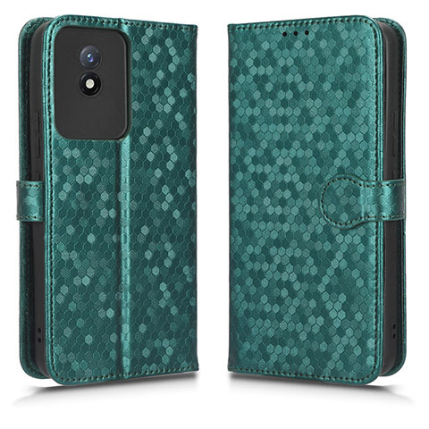 Coque Portefeuille Livre Cuir Etui Clapet C01X pour Vivo Y02 Vert