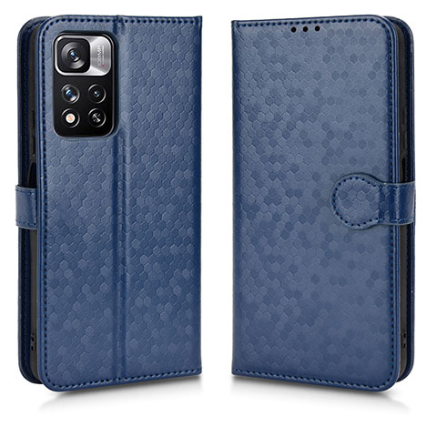 Coque Portefeuille Livre Cuir Etui Clapet C01X pour Xiaomi Mi 11i 5G (2022) Bleu