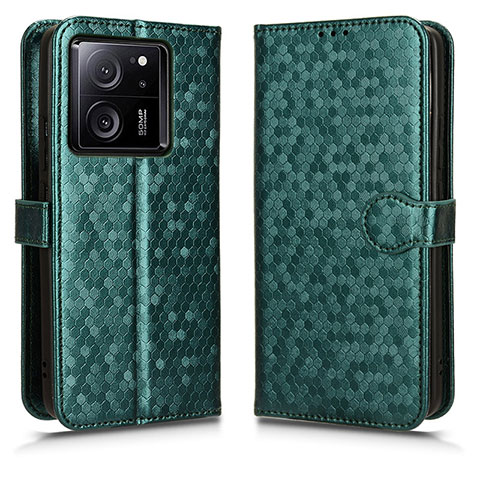 Coque Portefeuille Livre Cuir Etui Clapet C01X pour Xiaomi Mi 13T 5G Vert