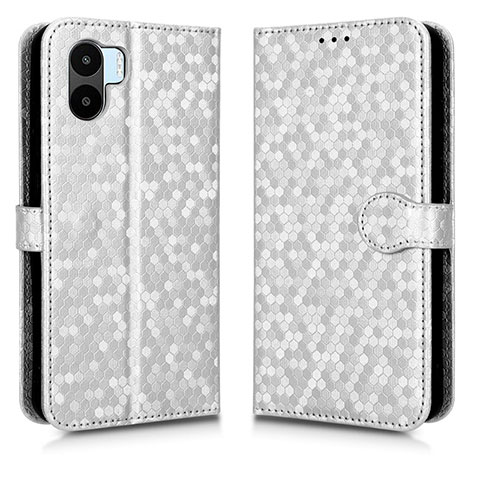 Coque Portefeuille Livre Cuir Etui Clapet C01X pour Xiaomi Poco C50 Argent