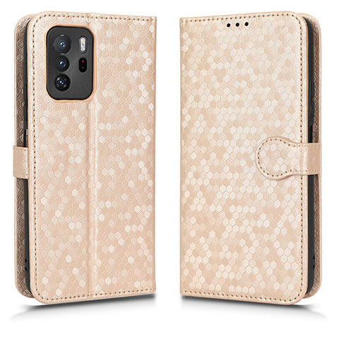 Coque Portefeuille Livre Cuir Etui Clapet C01X pour Xiaomi Poco X3 GT 5G Or