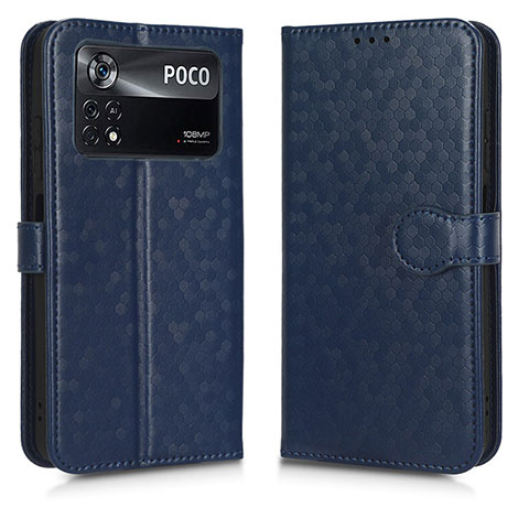 Coque Portefeuille Livre Cuir Etui Clapet C01X pour Xiaomi Poco X4 Pro 5G Bleu