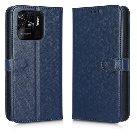 Coque Portefeuille Livre Cuir Etui Clapet C01X pour Xiaomi Redmi 10 India Bleu