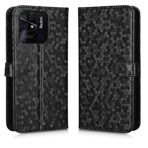 Coque Portefeuille Livre Cuir Etui Clapet C01X pour Xiaomi Redmi 10 India Noir