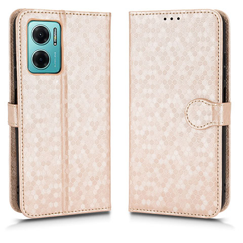 Coque Portefeuille Livre Cuir Etui Clapet C01X pour Xiaomi Redmi 10 Prime Plus 5G Or