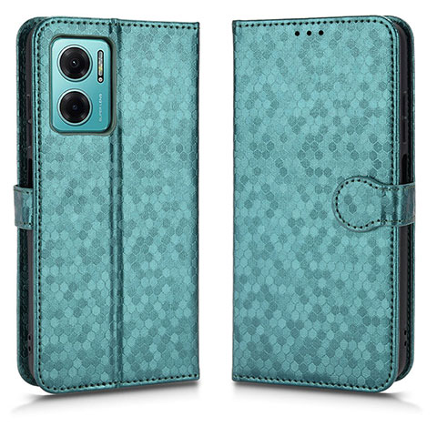 Coque Portefeuille Livre Cuir Etui Clapet C01X pour Xiaomi Redmi 10 Prime Plus 5G Vert