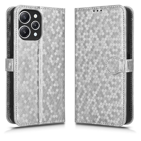 Coque Portefeuille Livre Cuir Etui Clapet C01X pour Xiaomi Redmi 12 4G Argent