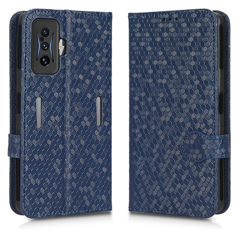 Coque Portefeuille Livre Cuir Etui Clapet C01X pour Xiaomi Redmi K50 Gaming 5G Bleu