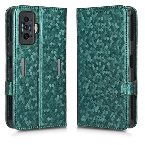 Coque Portefeuille Livre Cuir Etui Clapet C01X pour Xiaomi Redmi K50 Gaming 5G Vert