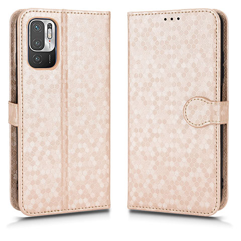 Coque Portefeuille Livre Cuir Etui Clapet C01X pour Xiaomi Redmi Note 10 5G Or