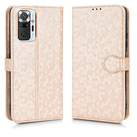 Coque Portefeuille Livre Cuir Etui Clapet C01X pour Xiaomi Redmi Note 10 Pro 4G Or