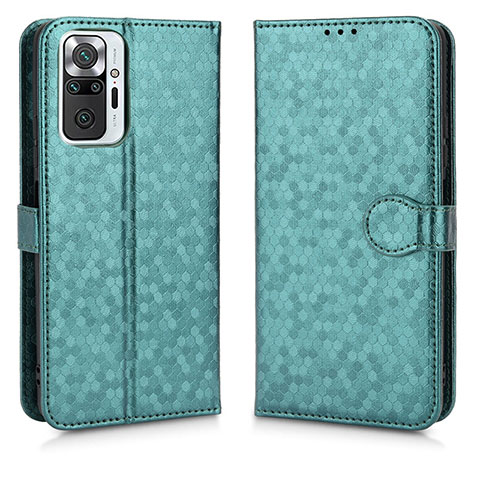 Coque Portefeuille Livre Cuir Etui Clapet C01X pour Xiaomi Redmi Note 10 Pro 4G Vert