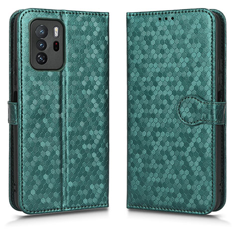 Coque Portefeuille Livre Cuir Etui Clapet C01X pour Xiaomi Redmi Note 10 Pro 5G Vert