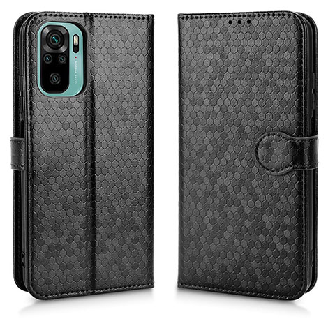 Coque Portefeuille Livre Cuir Etui Clapet C01X pour Xiaomi Redmi Note 10S 4G Noir