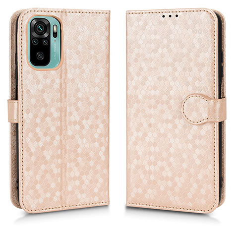 Coque Portefeuille Livre Cuir Etui Clapet C01X pour Xiaomi Redmi Note 10S 4G Or