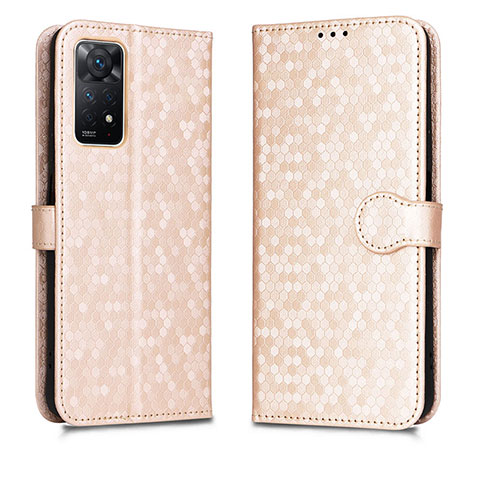 Coque Portefeuille Livre Cuir Etui Clapet C01X pour Xiaomi Redmi Note 11 Pro 4G Or