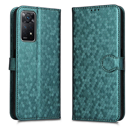 Coque Portefeuille Livre Cuir Etui Clapet C01X pour Xiaomi Redmi Note 11 Pro 5G Vert