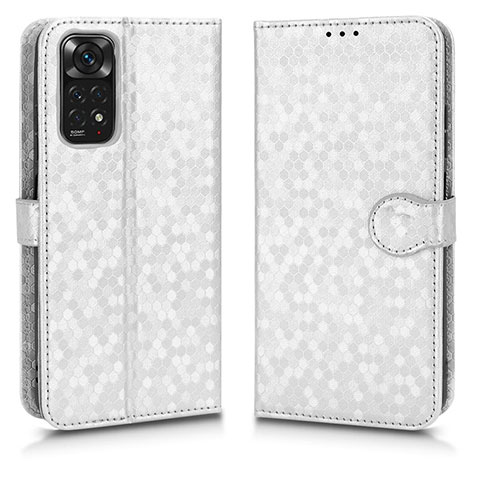 Coque Portefeuille Livre Cuir Etui Clapet C01X pour Xiaomi Redmi Note 11S 4G Argent