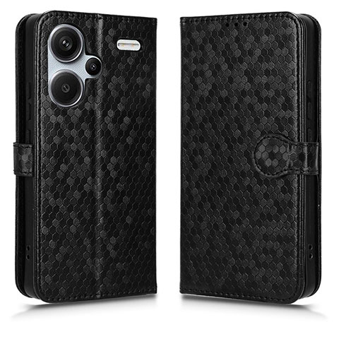 Coque Portefeuille Livre Cuir Etui Clapet C01X pour Xiaomi Redmi Note 13 Pro+ Plus 5G Noir