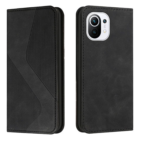 Coque Portefeuille Livre Cuir Etui Clapet C02 pour Xiaomi Mi 11 5G Noir