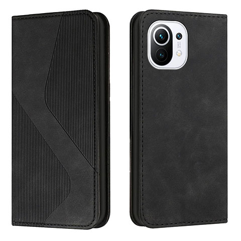 Coque Portefeuille Livre Cuir Etui Clapet C02 pour Xiaomi Mi 11 Lite 5G NE Noir