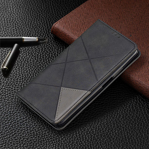 Coque Portefeuille Livre Cuir Etui Clapet C02 pour Xiaomi Redmi Note 9 Noir