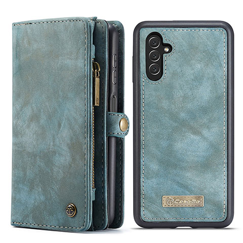 Coque Portefeuille Livre Cuir Etui Clapet C02S pour Samsung Galaxy A04s Bleu