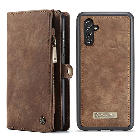 Coque Portefeuille Livre Cuir Etui Clapet C02S pour Samsung Galaxy A04s Marron