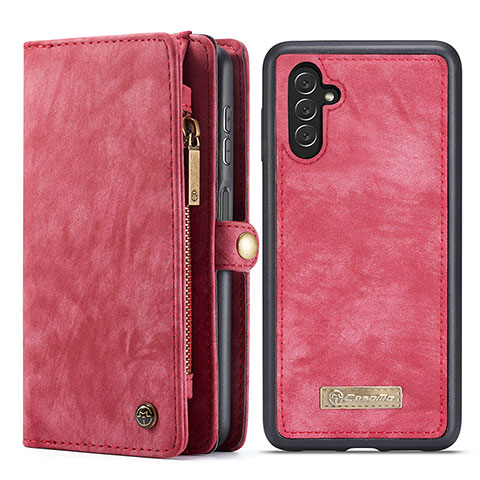 Coque Portefeuille Livre Cuir Etui Clapet C02S pour Samsung Galaxy A04s Rouge