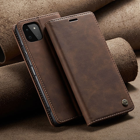 Coque Portefeuille Livre Cuir Etui Clapet C02S pour Samsung Galaxy A22s 5G Marron