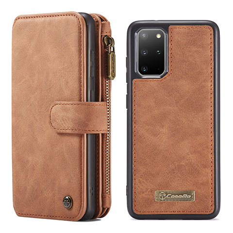 Coque Portefeuille Livre Cuir Etui Clapet C02S pour Samsung Galaxy S20 Plus 5G Marron