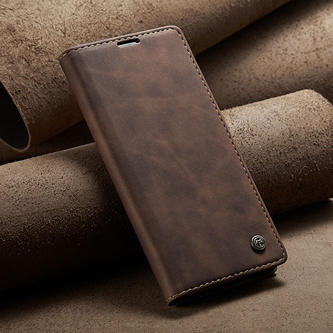 Coque Portefeuille Livre Cuir Etui Clapet C02S pour Xiaomi Redmi K40 Pro+ Plus 5G Marron